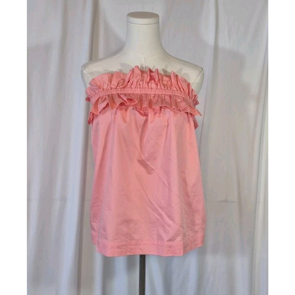 Trina Turk Prosper Organic Cotton Pink Top NWT Large - Picture 2 of 10